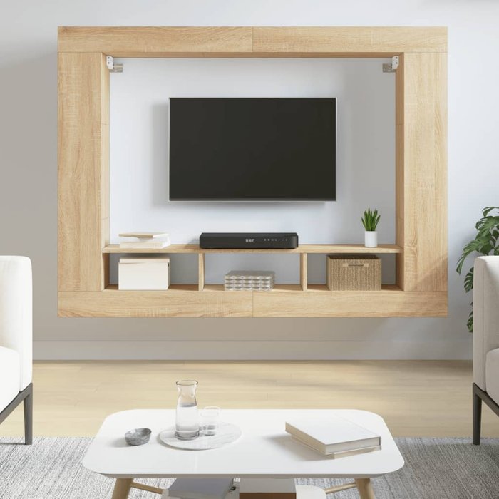 Maison exclusive - mueble de tv madera de ingeniería roble sonoma 152x22x113 cm