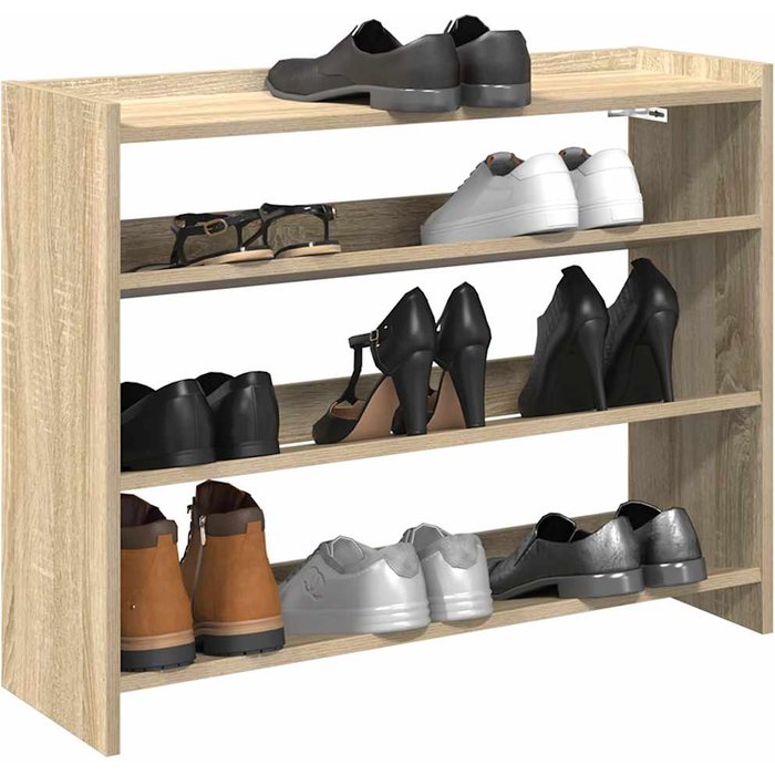 Zapatero sonoma de roble, 80x25x62 cm, madera de ingeniería.
