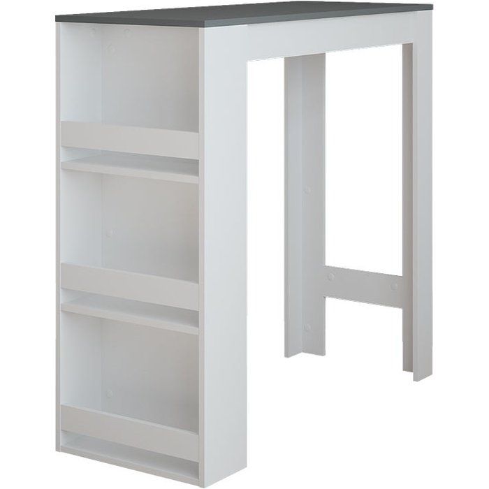 Vicco mesa de bar repose, blanco/antracita, 45 x 110 cm