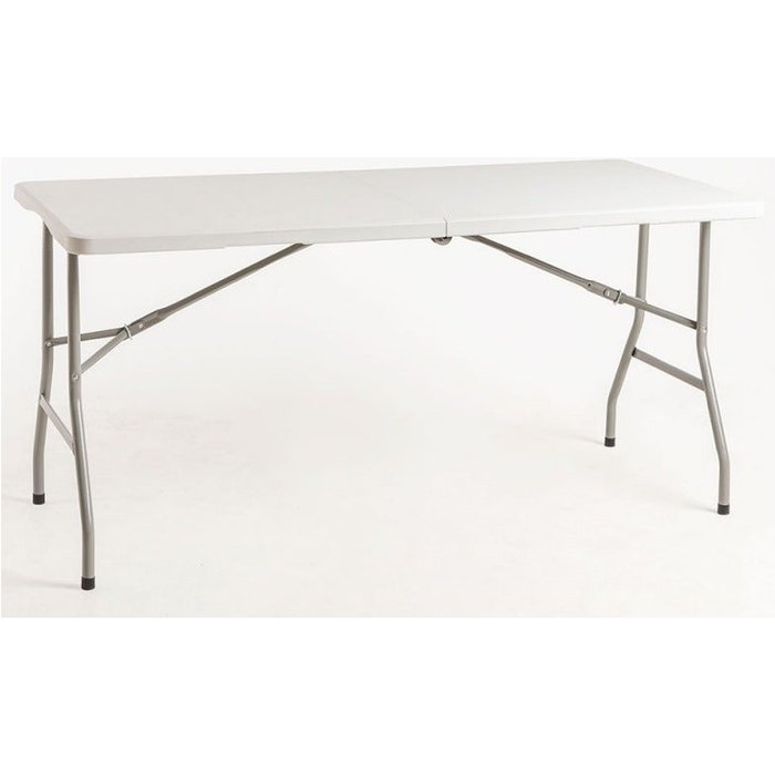 Mesa plegable rectangular utika blanca 180x75 cm