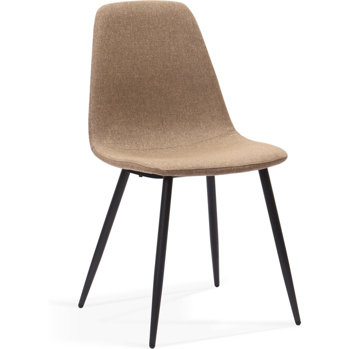 Pack de 2 sillas comedor, fácil mantenimiento, tela y metal, color marrón