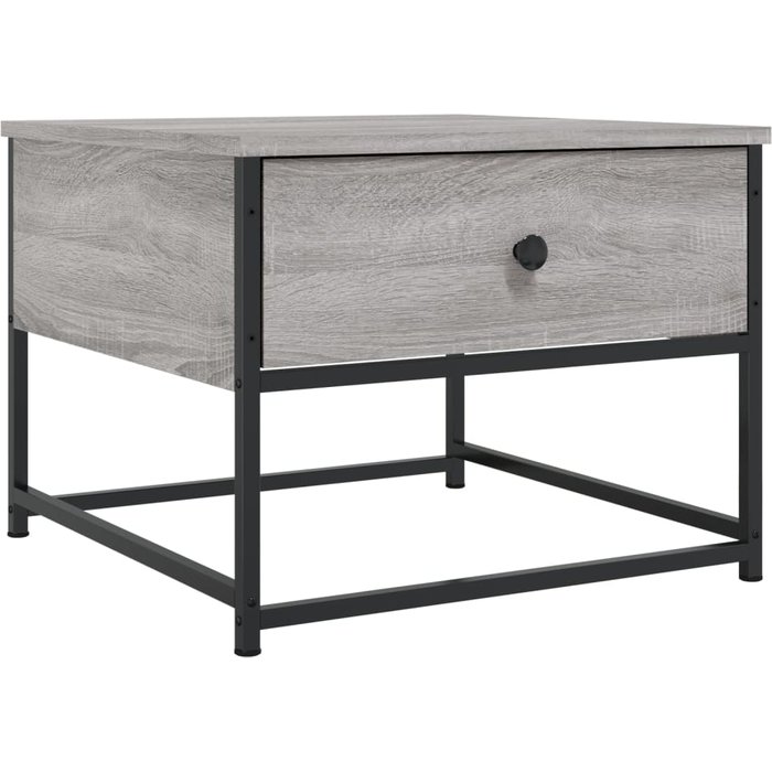 Mesa de centro sonoma de contrachapado gris 51x51x40 cm - comfortxl