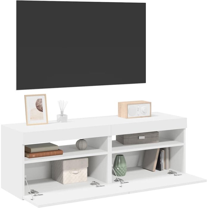Muebles de tv con luces led 2 uds 60x35x40 cm