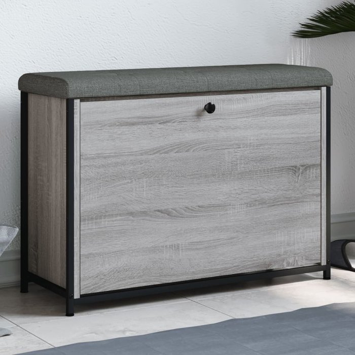 Banco zapatero cajón plegable roble sonoma 82x32x56 cm