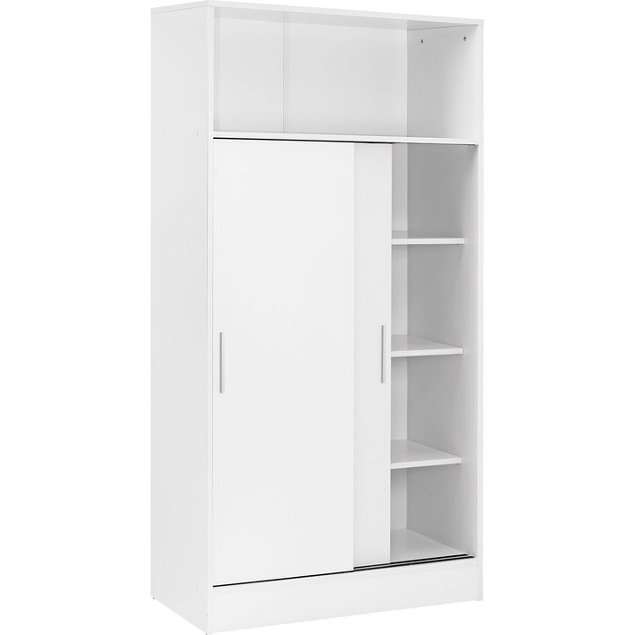 Armario hogar 2 puertas correderas - venprodin - 157x81x38 blanco