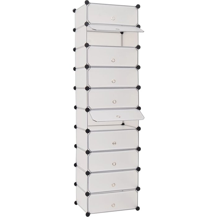 Zapatero con 10 compartimentos blanco