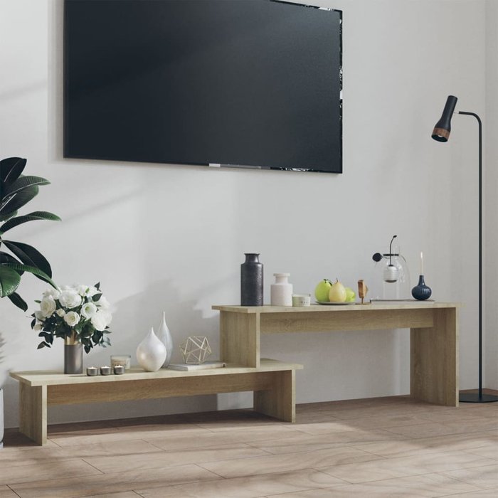 Maison exclusive - mueble para tv madera contrachapada roble sonoma 180x30x43 cm