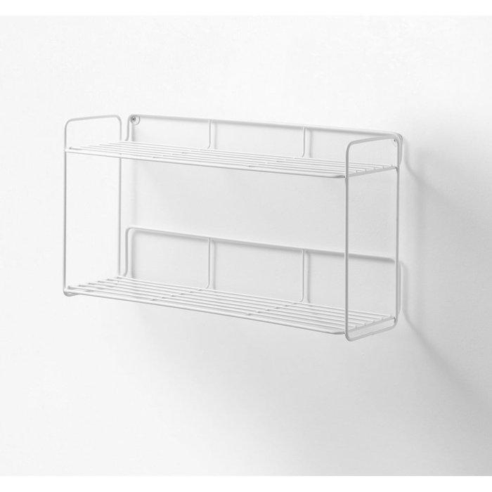 Estantería de pared de metal con 2 repisas nori