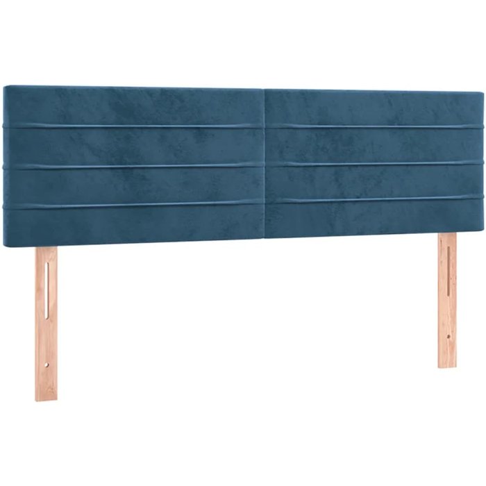 Cabeceros 2 unidades terciopelo azul oscuro 72x5x78/88 cm - comfortxl