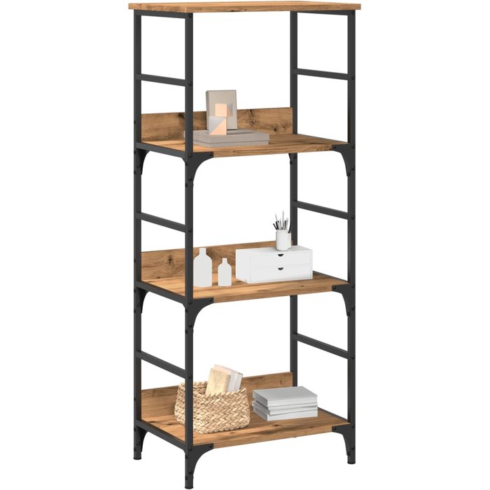 Librería artesanal de roble 50x33x117,5 cm de madera contrachapada