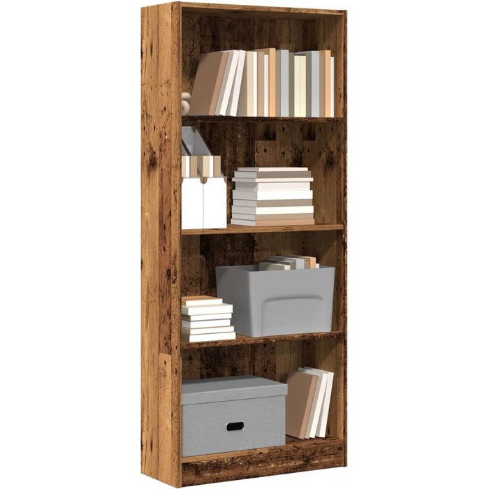 Maison exclusive - estantería madera de ingeniería color envejecido 60x24x143 cm