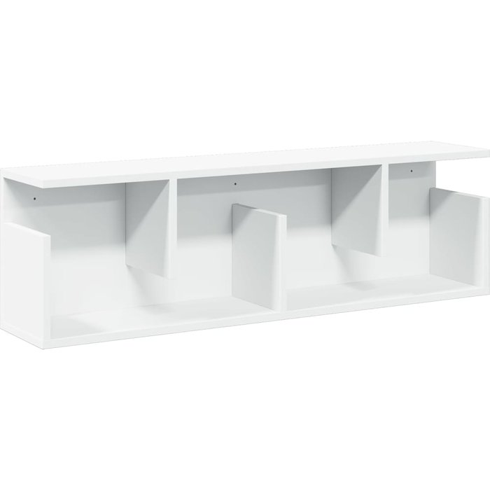 Armario de pared de madera compuesta blanca 100x20x30 cm - comfortxl