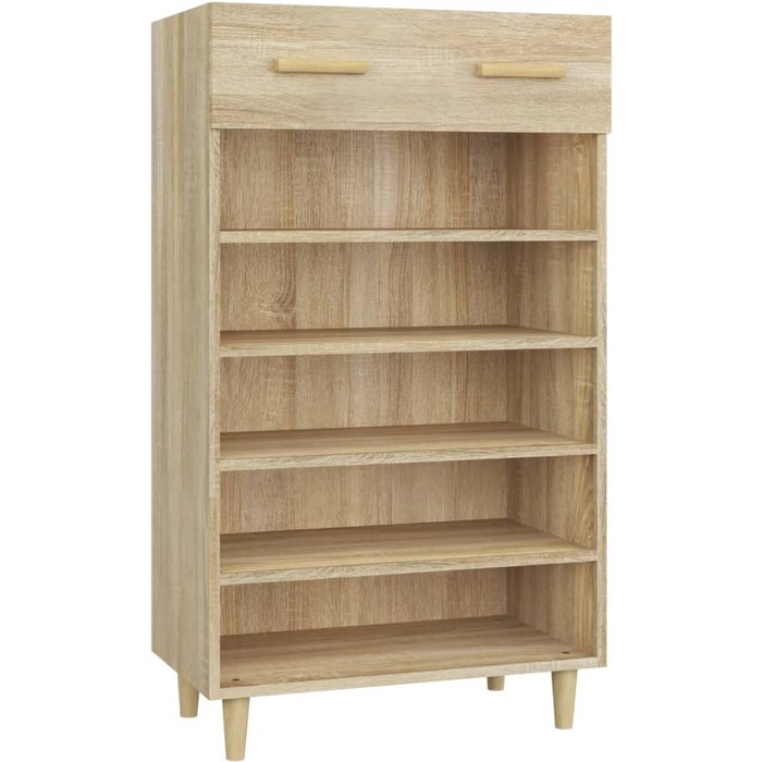 Mueble zapatero madera contrachapada color roble 60x35x105 cm - comfortxl