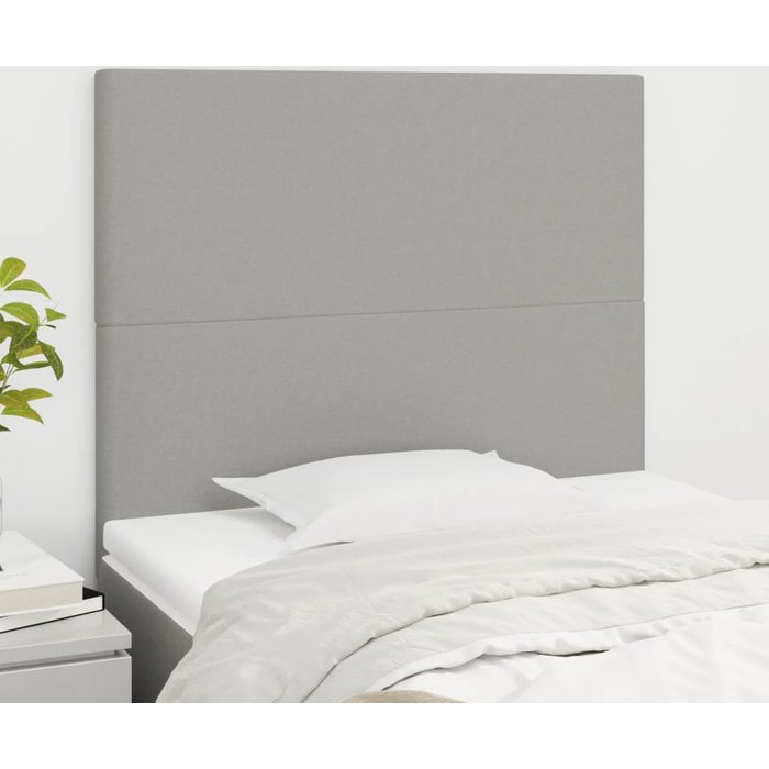 Maison exclusive - cabecero de cama gris claro 90x5x118/128 cm tela