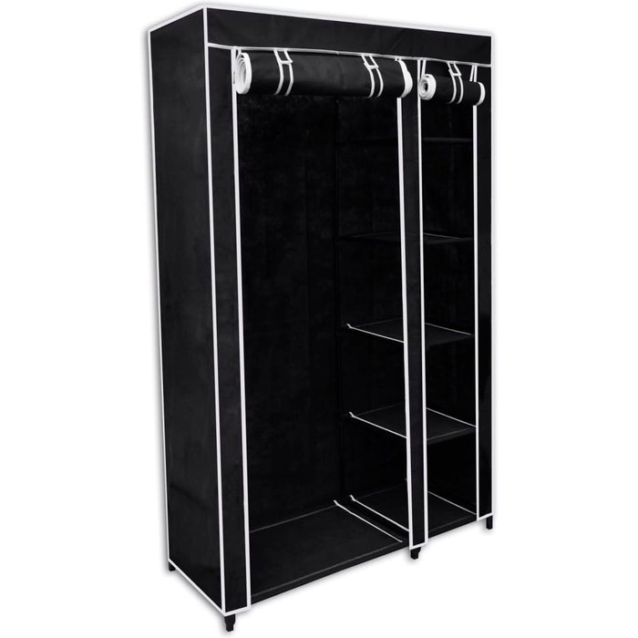 Armario plegable 110x45x175 cm negro - comfortxl