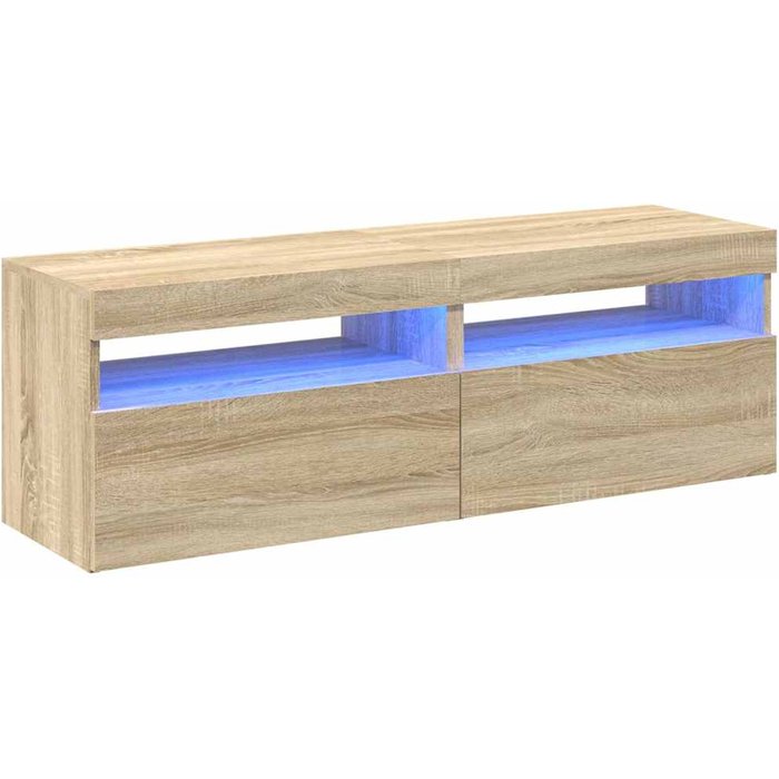 Muebles de tv con iluminación led 2 piezas roble sonoma 60x35x40 cm - comfortxl