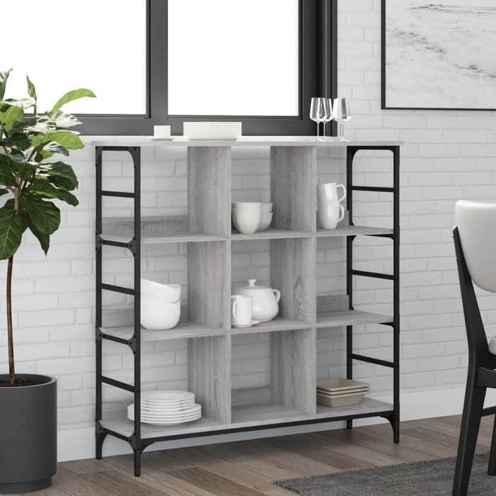 Maison exclusive - aparador de madera de ingeniería gris sonoma 102x32x103,5 cm