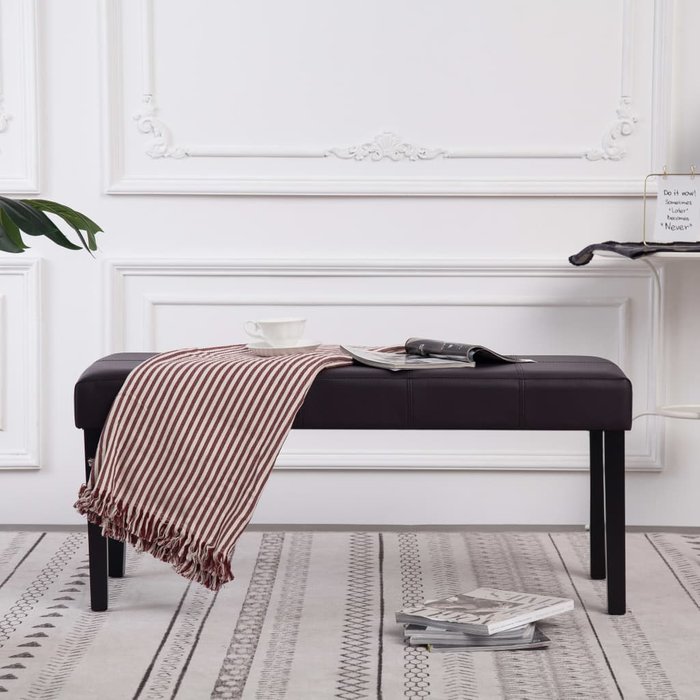 Banco 106 cm polipiel marrón