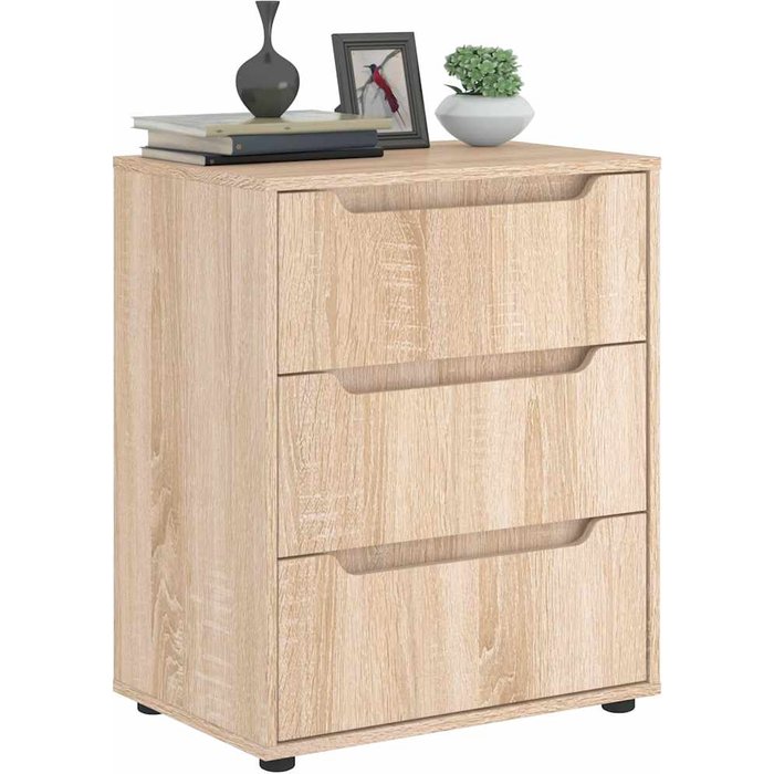 Aparador visnes roble sonoma 60x40x73 cm madera de ingeniería vidaxl