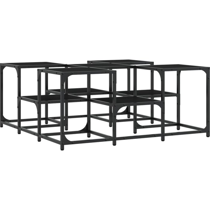 Mesa de centro madera de ingeniería negro 91x91x40 cm - comfortxl