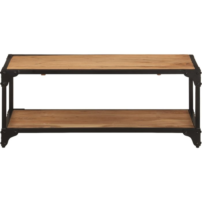 Mesa de centro de madera maciza acacia 90x45x35 cm