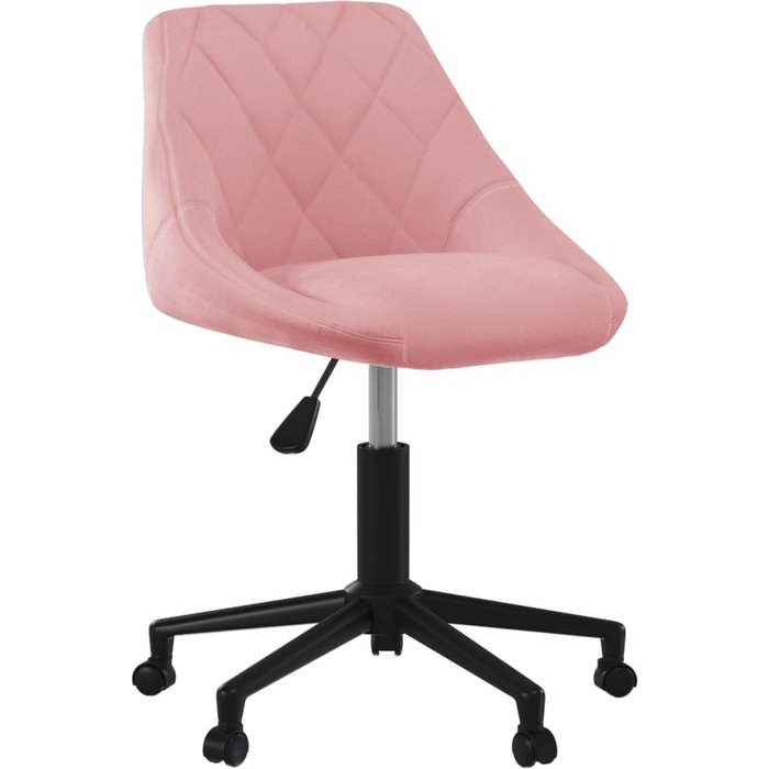 Silla de comedor giratoria de terciopelo rosa vidaxl