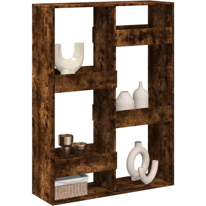 Separador de ambientes madera roble ahumado 100x33x135 cm vidaxl