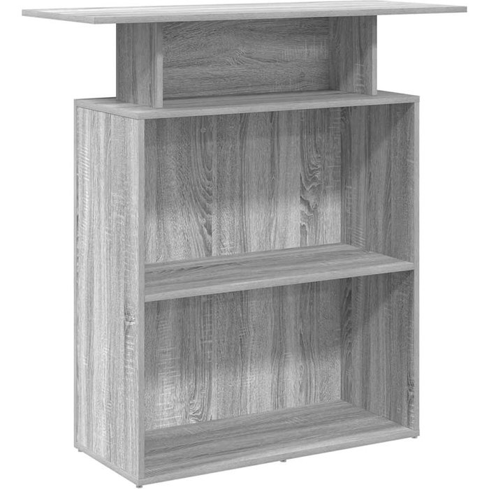 Mostrador recepción sonoma gris 100x40x104cm madera ingeniería cfw983031