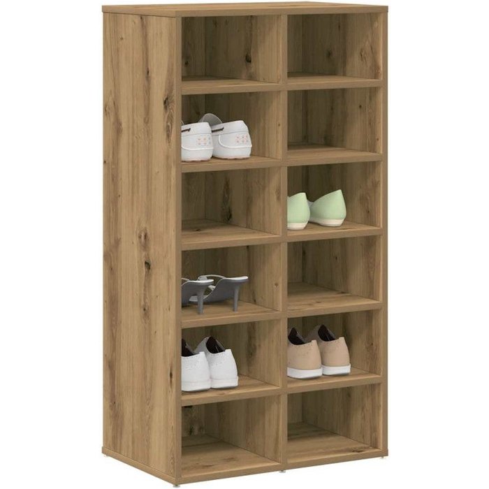 Zapatero madera contrachapada roble artisan vidaxl