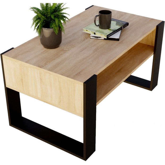 Table basse karo92 moderne et stable pour le salon en matériau bois