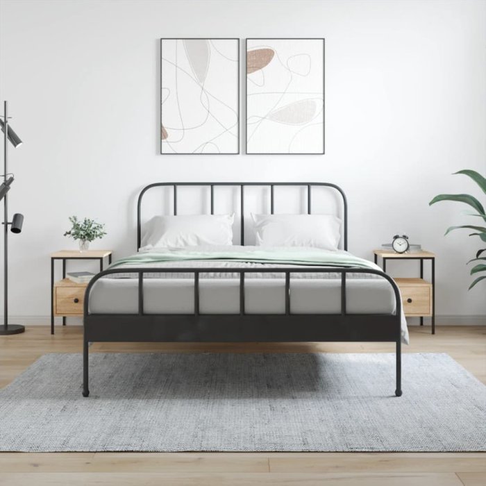 Vidaxl mesitas noche 2 uds madera ingeniería roble sonoma 34x36x50 cm