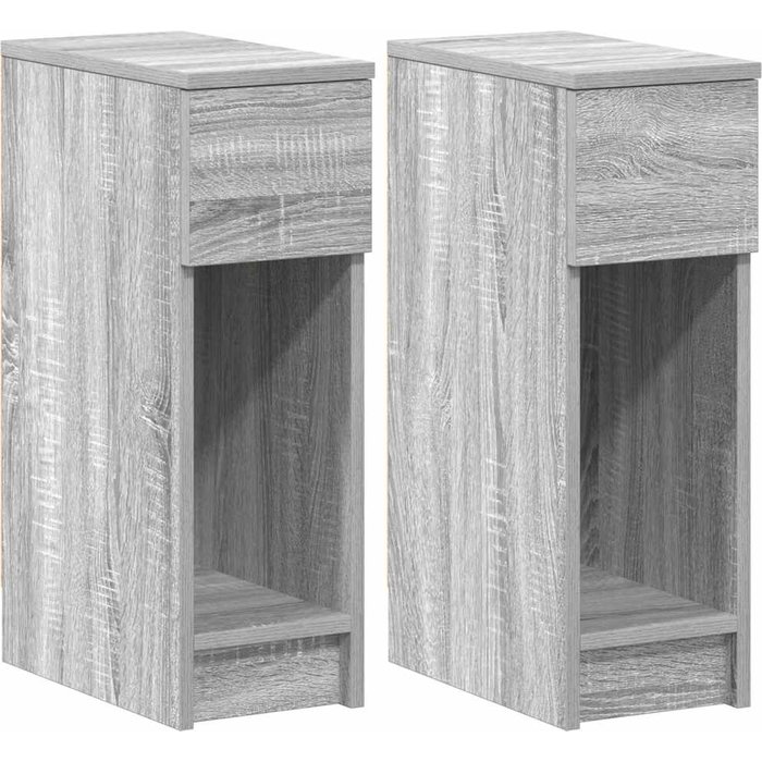 Mesillas de noche con cajón 2 uds gris sonoma 20x36x60 cm - comfortxl