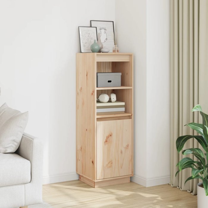 Aparador alto de 37x34x110 cm. madera maciza de pino.