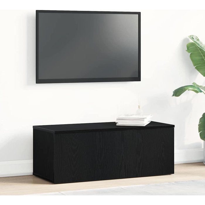Soporte de tv negro 80 x 34 x 30 cm madera contrachapada