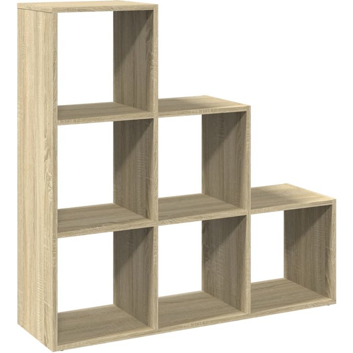Librería divisor 3 niveles madera roble sonoma 99x29x99 cm cfw41590