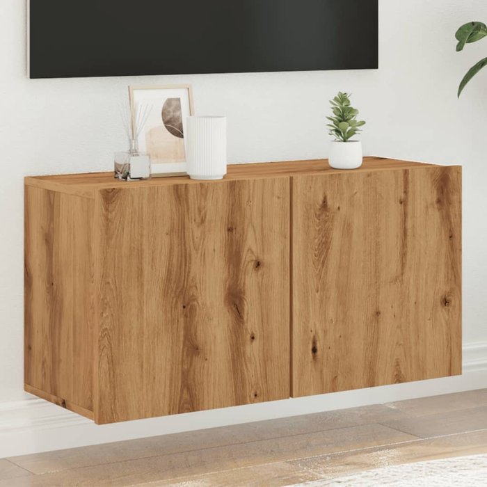 Maison exclusive - mueble de tv de pared roble artisian 80x30x41 cm
