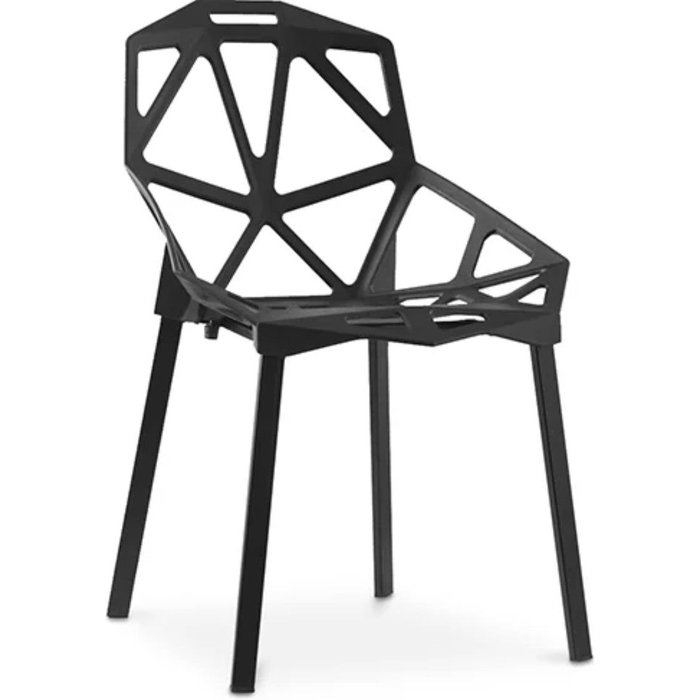 Silla spider – diseño moderno para interior y exterior-color negro
