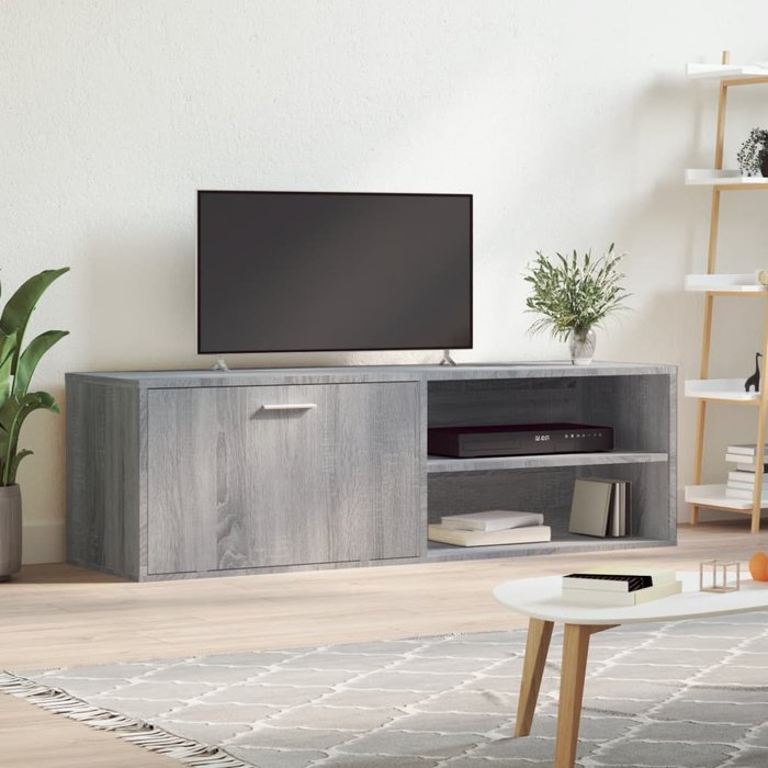 Maison exclusive - mueble de tv de madera de ingeniería gris sonoma 120x34x37 cm