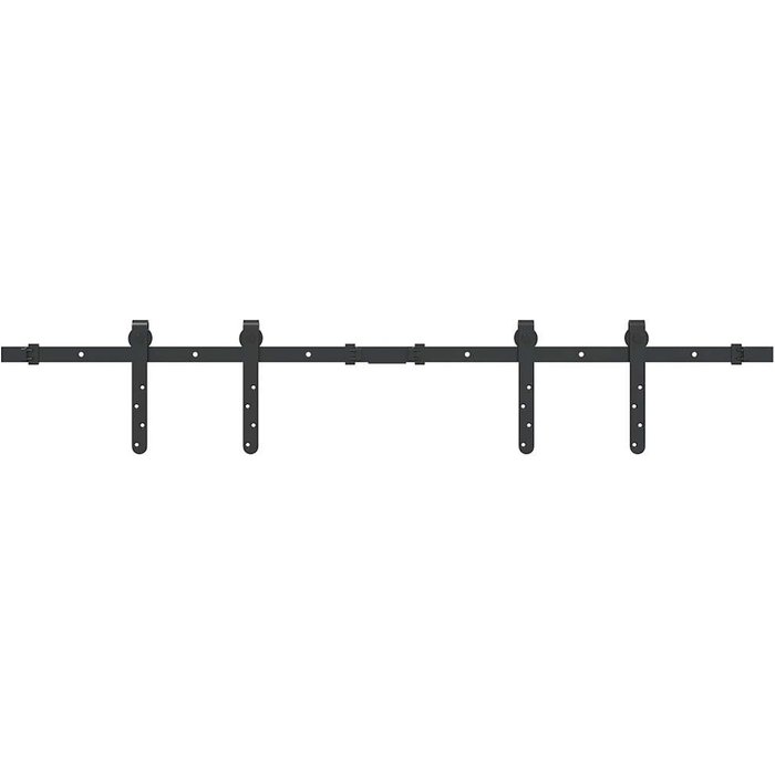 Kit de puerta corredera de armario acero carbono 122 cm