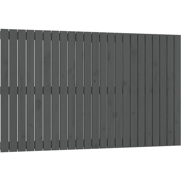 Cabecero de cama - mueble cabecero de pared madera maciza pino gris 147x3x90 cm