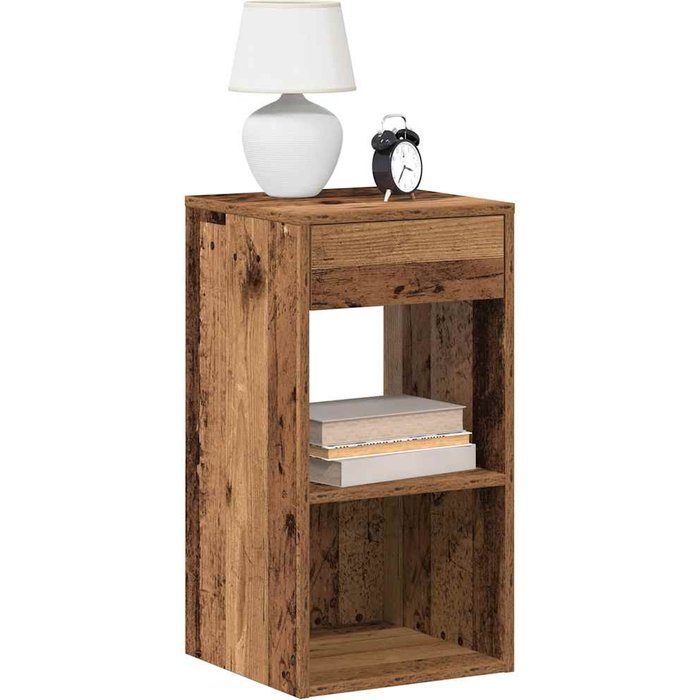 Maison exclusive - mesillas de noche con cajón 2 uds madera vieja 35x34x66,5 cm
