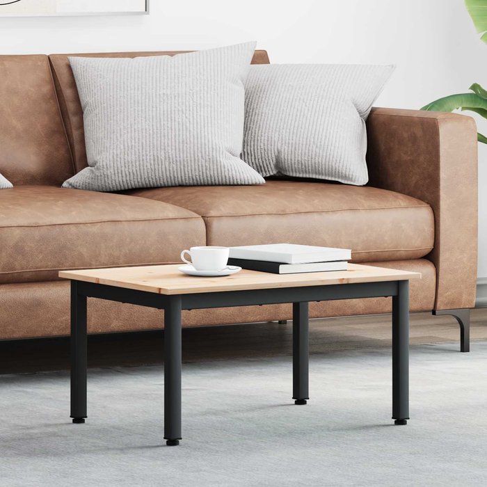 Maison exclusive - mesa de café natural 70 x 50 x 36 cm madera de pino macizo