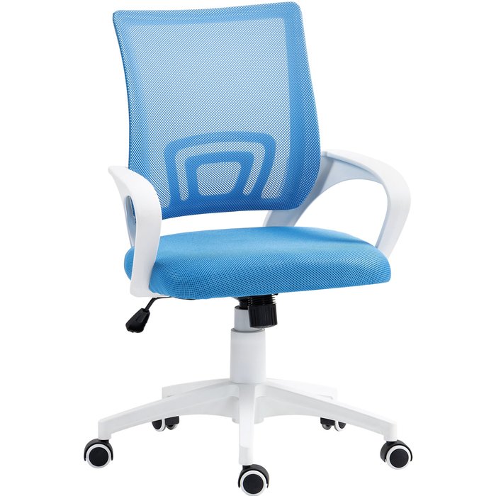 Silla oficina ergonómica malla azul altura ajustable basculante 120kg