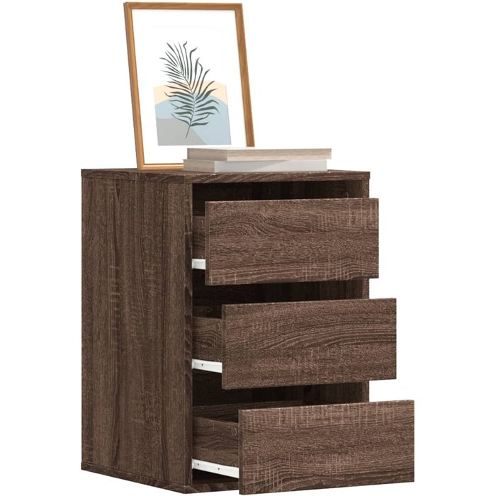 Cómoda de esquina de roble marrón 40x41x58 cm de madera contrachapada