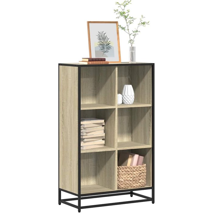 Maison exclusive - armario de libros contrachapada color roble 65,5x33x107,5 cm