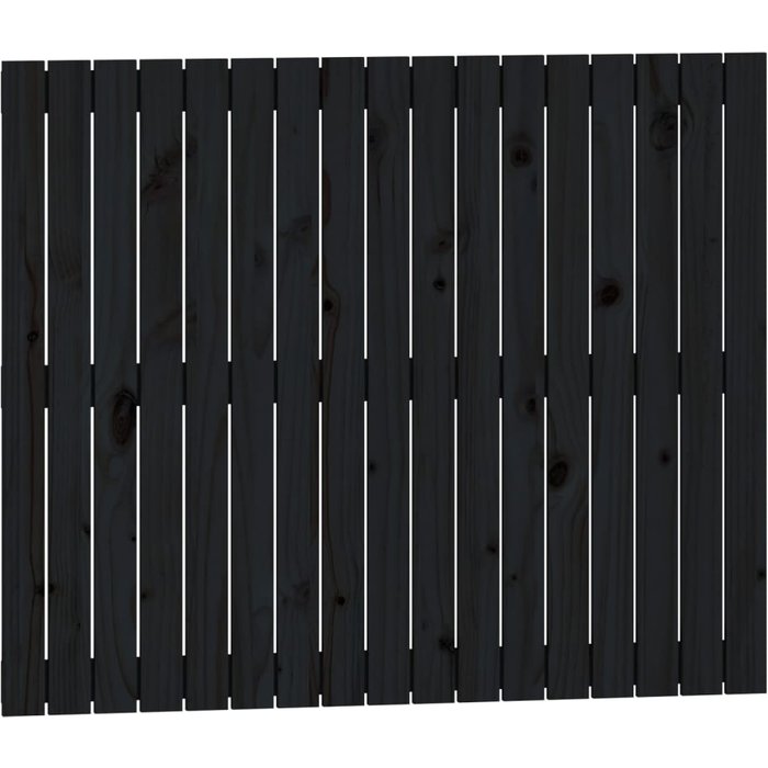 Cabecero de cama de pared madera maciza pino negro 108x3x90 cm - comfortxl