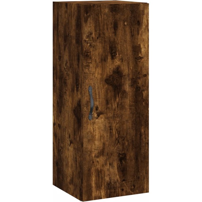 Armario de pared madera ingeniería roble ahumado 34,5x34x90 cm - comfortxl