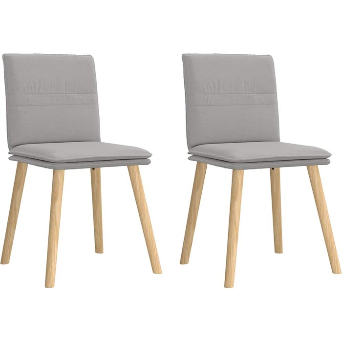 Pack 2 uds sillas de comedor | silla de cocina tela gris nube cfw30256