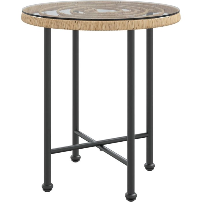 Mesa de comedor | mesa cocina de vidrio templado y acero 50 cm cfw12413