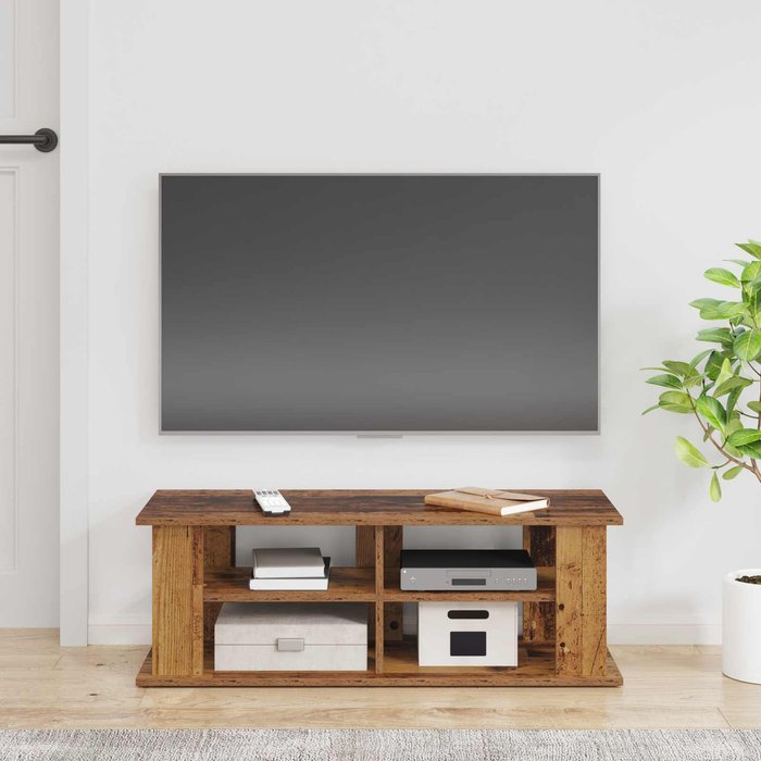 Mueble de tv de madera antigua, 96 x 35 x 33,5 cm
